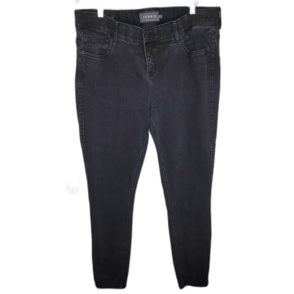 Torrid bombshell skinny washed black denim jeans size 18 - Picture 1 of 6